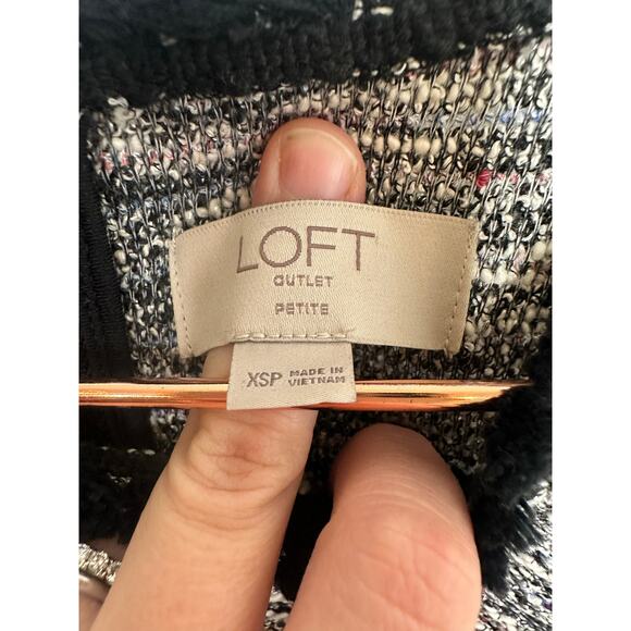 LOFT Multicolored Tweed Style Sleeveless Color Shift Crewneck Dress size XSP - Picture 8 of 9